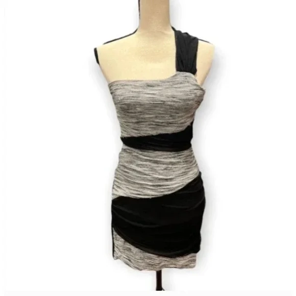 knee length dresses for ladies Brown & Cream Stripe Mesh Mini Dress | Chic Party Style main image 0